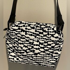 Neta Sade Leather Emanuel Crossbody Bag. Handmade genuine leather. Abstract.